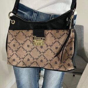 Juicy Couture Black and Brown Logo crossbody Bag adjustable